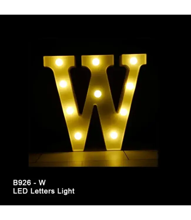BABALOON 8in LED Light-up Letter W
