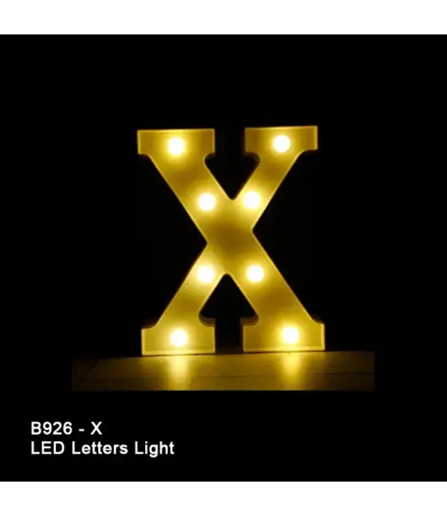 BABALOON 8in LED Light-up Letter X
