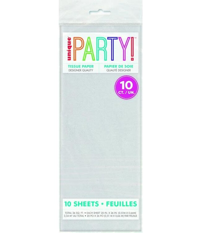 UNIQUE INDUSTRIES INC White Tissue Paper Sheets-10 count