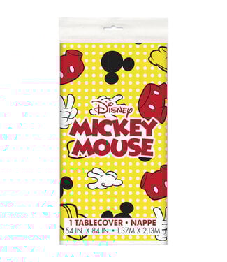 UNIQUE INDUSTRIES INC 54" x 84" Mickey Mouse Plastic Tablecloth