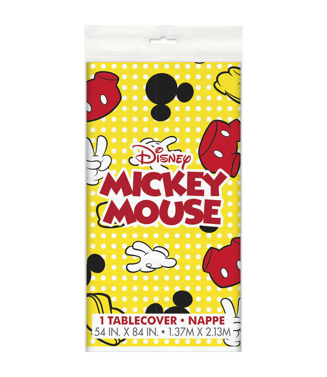 UNIQUE INDUSTRIES INC 54" x 84" Mickey Mouse Plastic Tablecloth