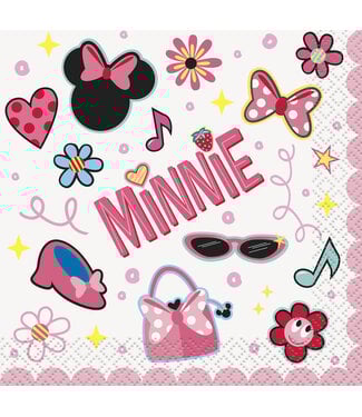 Unique Industries Minnie Mouse Beverage Napkins - 16 Pc.