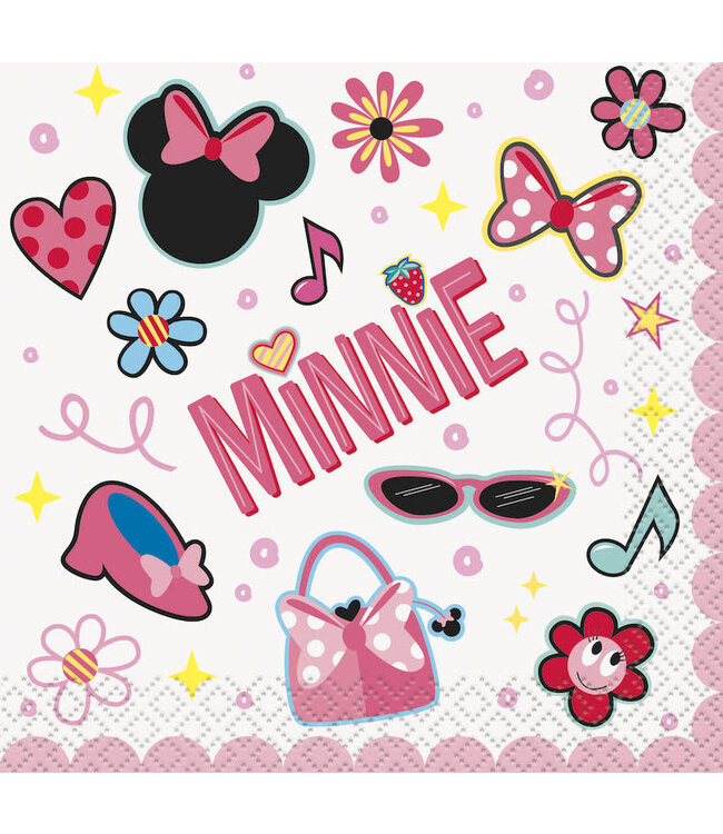 Unique Industries Minnie Mouse Beverage Napkins - 16 Pc.