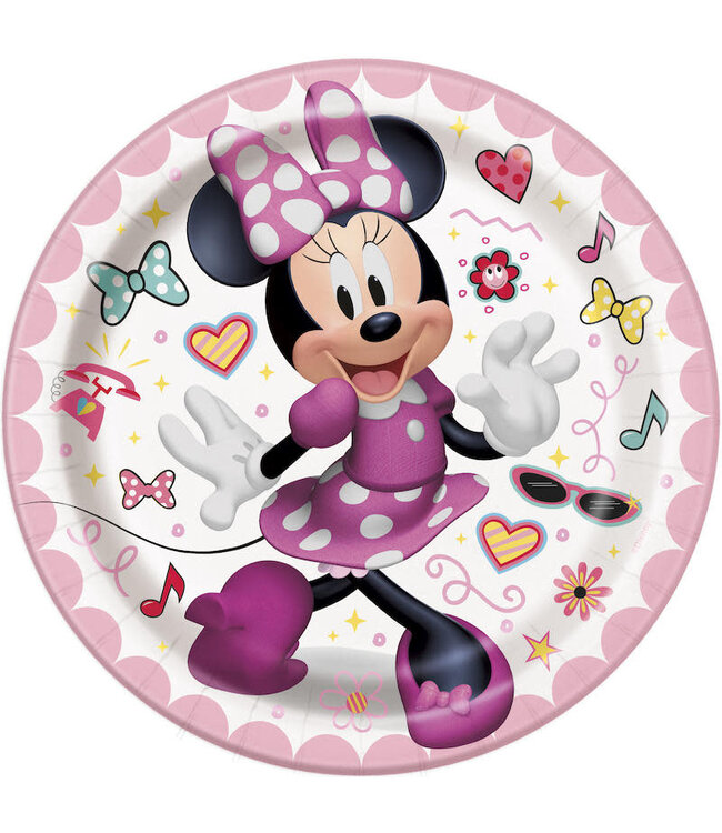 Unique Industries Minnie Mouse Party Paper Dessert Plates - 8 Ct.