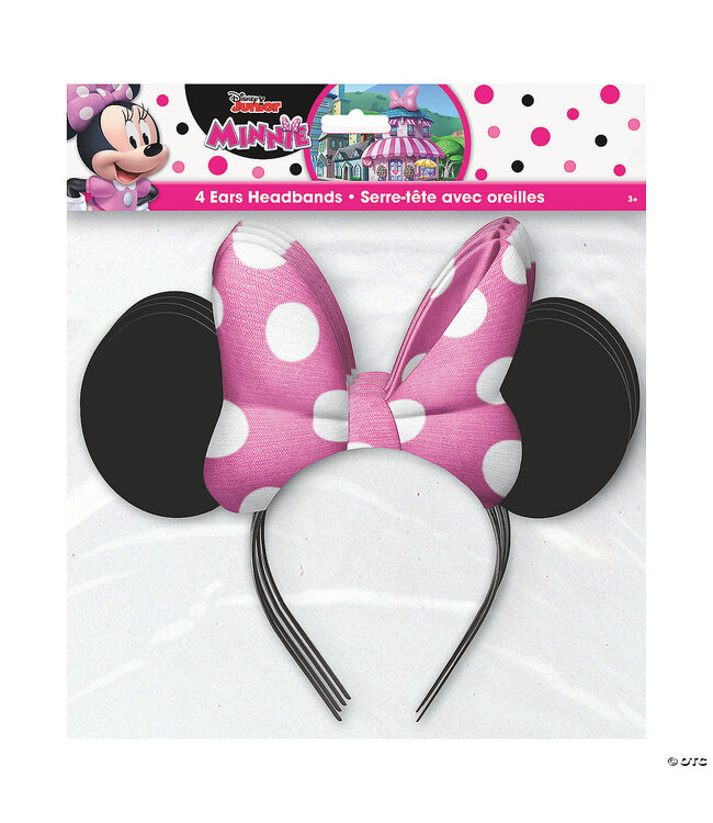UNIQUE INDUSTRIES INC Minnie Mouse Ear Headbands - 4 Pc.