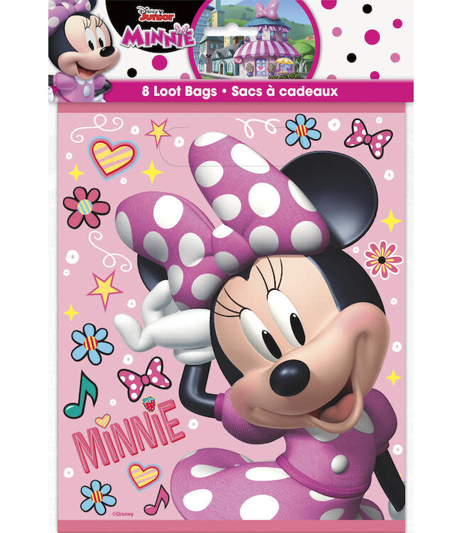UNIQUE INDUSTRIES INC Minnie Mouse Plastic Loot Bags - 8 Pc.