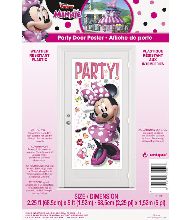 UNIQUE INDUSTRIES INC Iconic Minnie Mouse Door Party 27'' x 60'' Poster