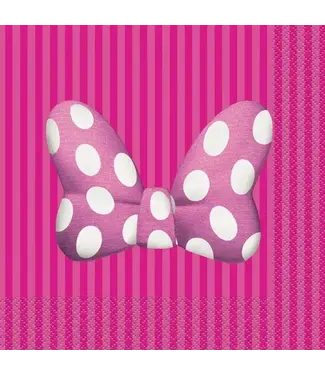 Unique Industries Minnie Mouse Paper Luncheon Napkins, 6.5in, 16ct