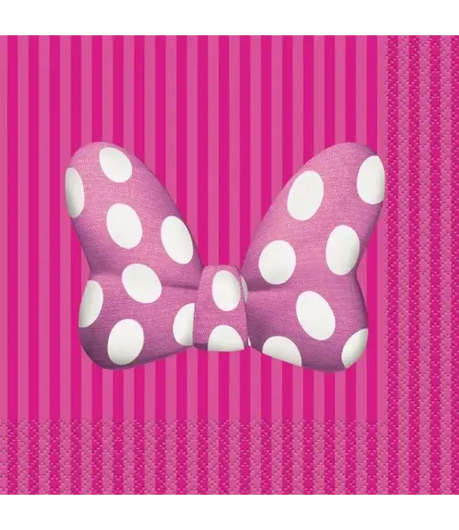 Unique Industries Minnie Mouse Paper Luncheon Napkins, 6.5in, 16ct