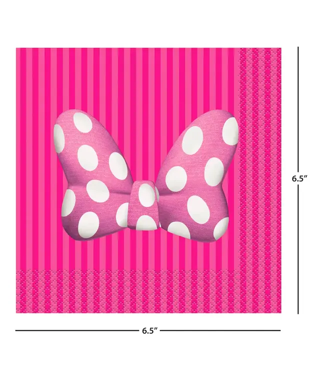 UNIQUE INDUSTRIES INC Minnie Mouse Paper Luncheon Napkins, 6.5in, 16ct