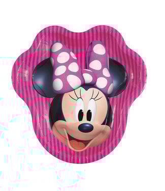 Unique Industries Minnie Mouse Shaped Paper Dinner Plates, 8ct