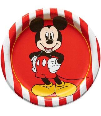 Unique Industries Mickey Mouse Paper Dessert Plates, 7in, 8ct
