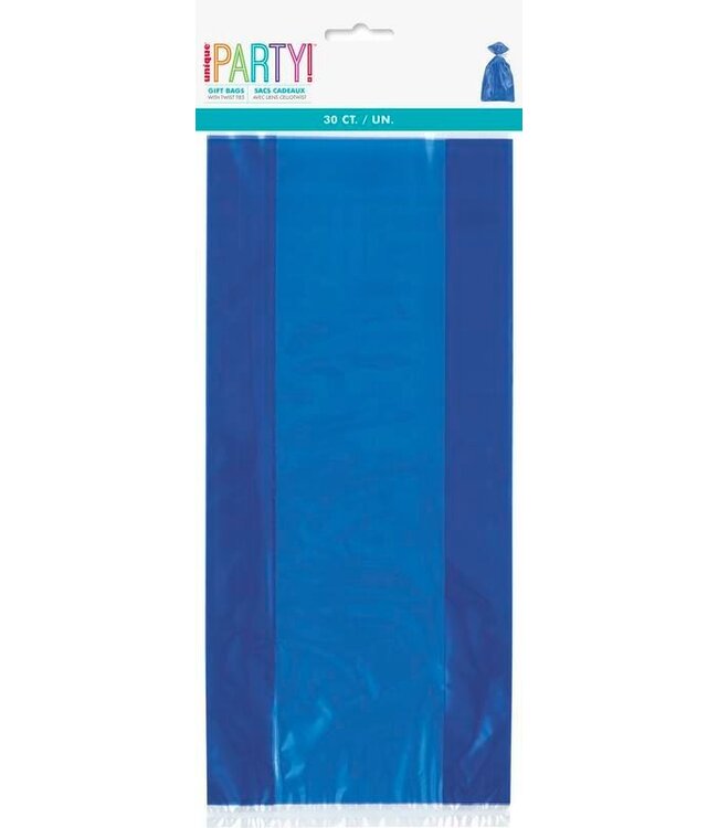 UNIQUE INDUSTRIES INC Blue Cello Bags-30ct