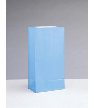 UNIQUE INDUSTRIES INC Powder Blue Paper Party Bags-12ct