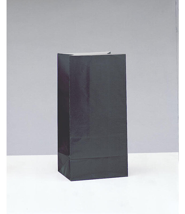 UNIQUE INDUSTRIES INC Black Paper Party Bags-12ct