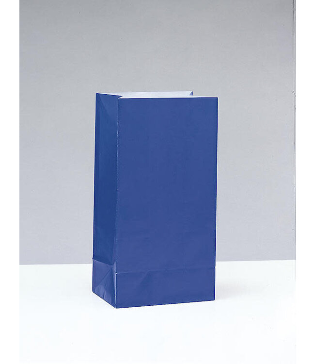 UNIQUE INDUSTRIES INC Royal Blue Paper Party Bags-12ct