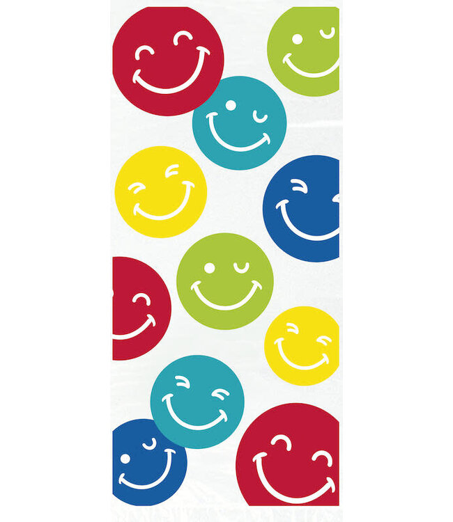 Unique Industries Colorful Happy Face Cello Bags 20ct
