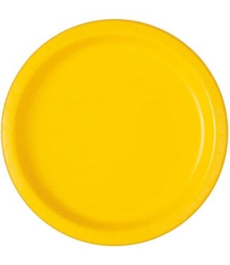UNIQUE INDUSTRIES INC Yellow 6 3/4" Round Paper Plates - 50ct