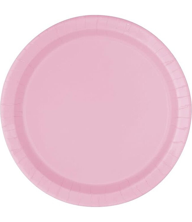 Unique Industries Lovely Pink 6 3/4" Round Paper Plates - 50ct