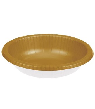 Unique Industries Gold Paper Bowls 20oz, 20ct