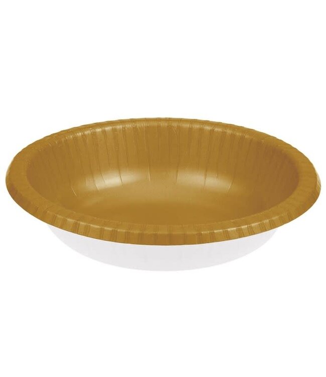 Unique Industries Gold Paper Bowls 20oz, 20ct