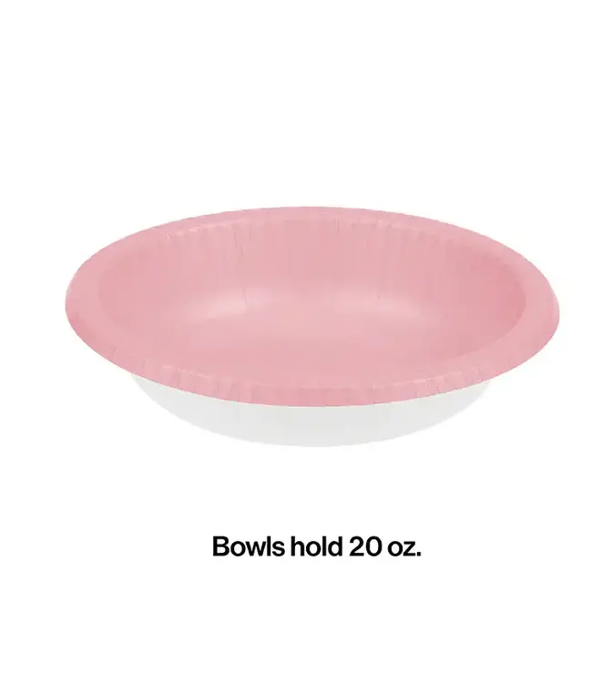 UNIQUE INDUSTRIES INC Lovely Pink Paper Bowls 20oz, 20ct