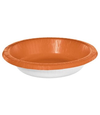 Unique Industries Pumpkin Orange Paper Bowls 20oz, 20ct