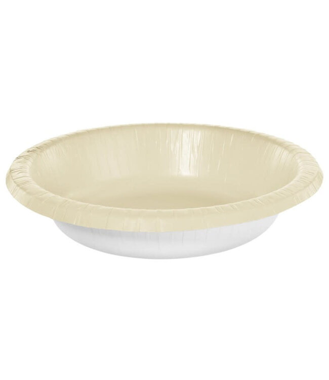 Unique Industries Vanilla Cream Paper Bowls 20oz, 20ct