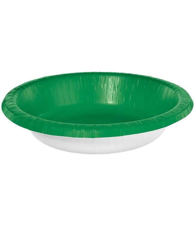 Unique Industries Emerald Green Paper Bowls 20oz, 20ct