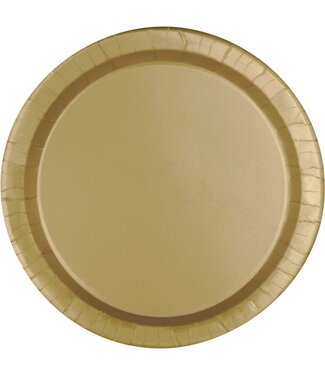 Unique Industries Gold 10.25in Paper Plates-50 count