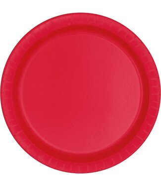 UNIQUE INDUSTRIES INC Red 10.25in Paper Plates-50 count