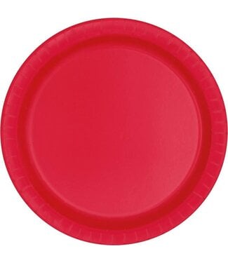 Unique Industries Red 10.25in Paper Plates-50 count