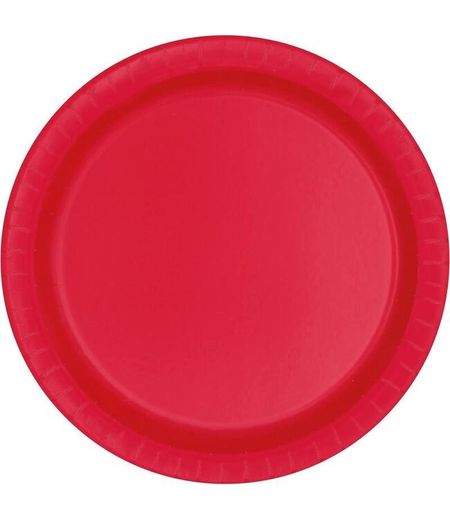 Unique Industries Red 10.25in Paper Plates-50 count