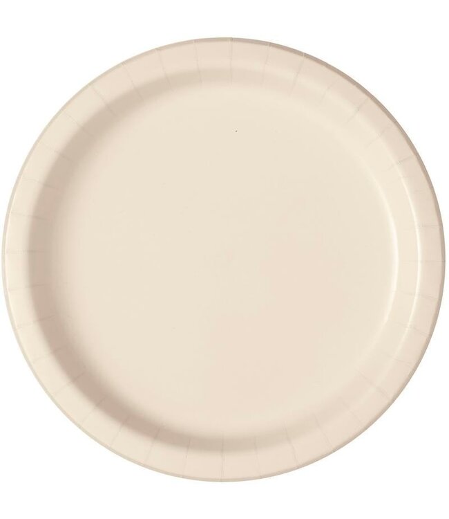 Unique Industries Vanilla Cream 10.25in Paper Plates-50 count