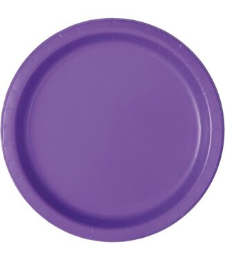 UNIQUE INDUSTRIES INC Neon Purple 10.25in Paper Plates-50 count