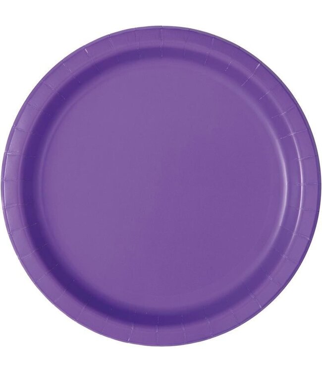 UNIQUE INDUSTRIES INC Neon Purple 10.25in Paper Plates-50 count