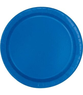 Unique Industries Royal Blue 10.25in Paper Plates-50 count