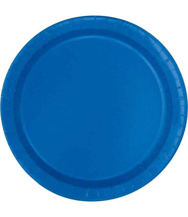 Unique Industries Royal Blue 10.25in Paper Plates-50 count