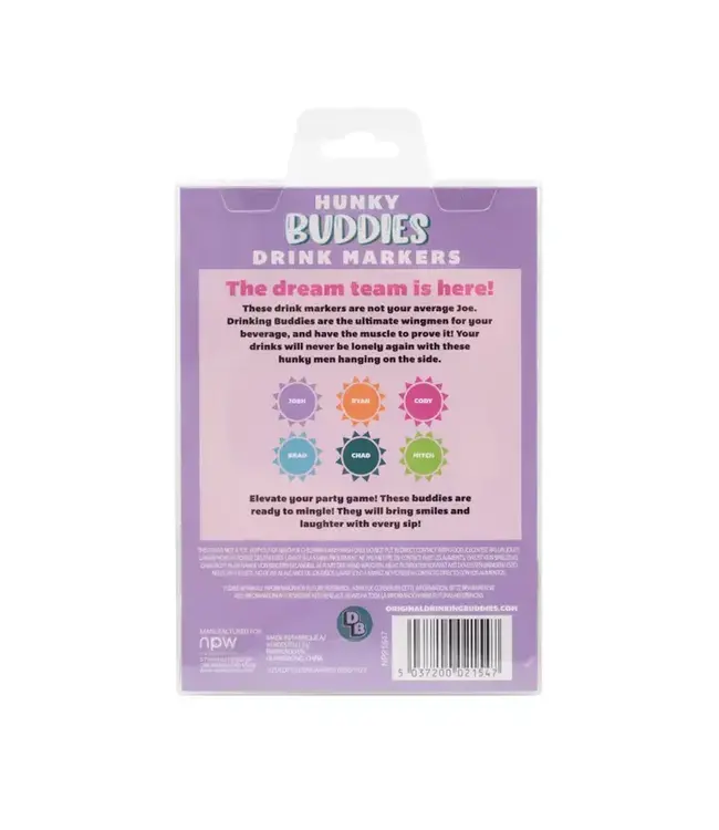 NPW Drinking Buddies Drink Markers 6-Pack