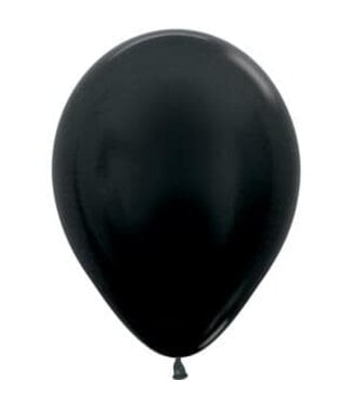 Sempertex Metallic Black 11in Latex Balloons - 25ct