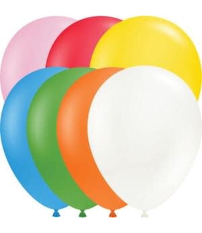 TUFTEX 11in TUFTEX Latex Assorted W/White 100 count bag