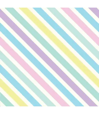 JILLSON ROBERTS Gift Wrap  Pastel Stripe- Roll