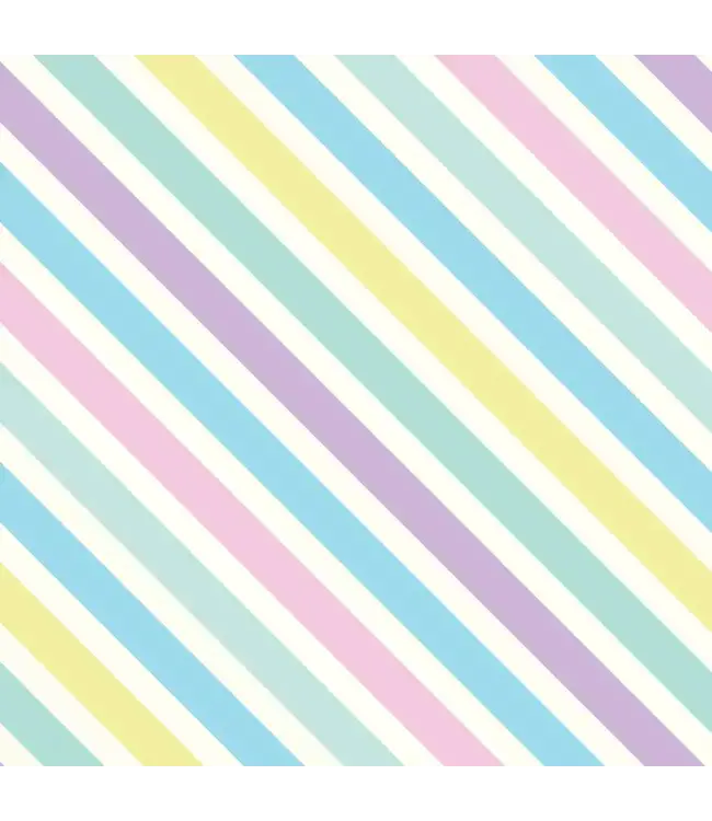 JILLSON ROBERTS Gift Wrap  Pastel Stripe- Roll