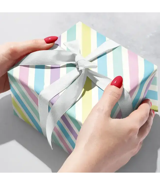 JILLSON ROBERTS Gift Wrap  Pastel Stripe- Roll