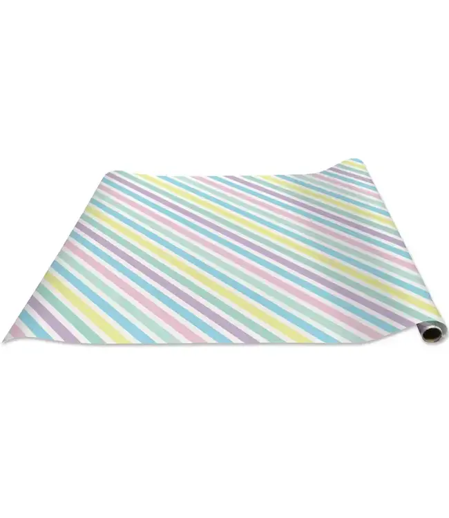 JILLSON ROBERTS Gift Wrap  Pastel Stripe- Roll