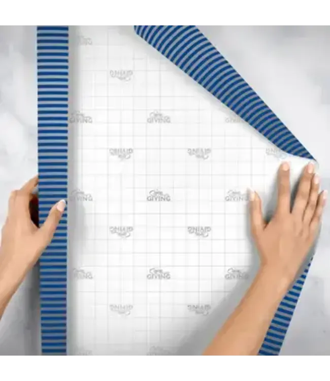 JILLSON ROBERTS Blue Silver Stripe Gift Wrap - Rolls