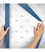 JILLSON ROBERTS Blue Silver Stripe Gift Wrap - Rolls