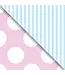 JILLSON ROBERTS Pastel Pink Dot & Pastel Blue Stripe Gift Wrap - Rolls