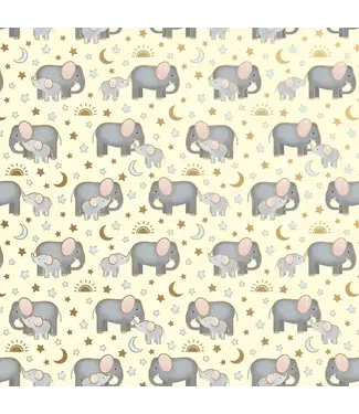 JILLSON ROBERTS Baby Elephants Gift Wrap - Roll