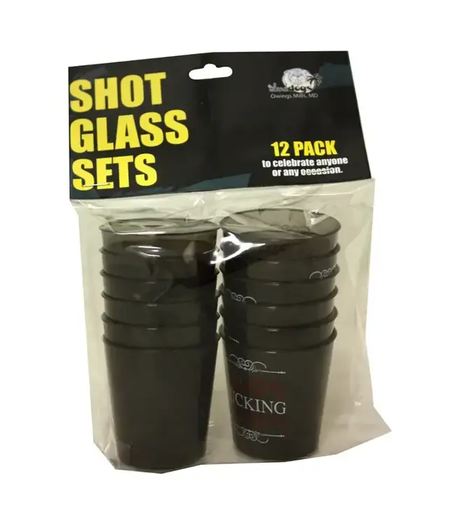 ISLAND DOGS Happy Fucking Birthday Shot Glass -12 Count